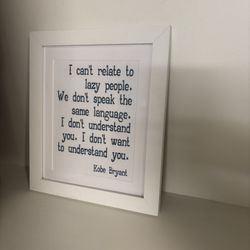 Kobe Quote Frame