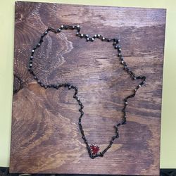 🌟Art piece Wood nail design with♥️of Africa 
