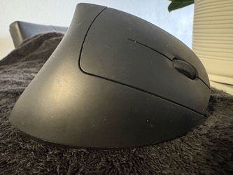 Black Vertical Ergonomic Wireless Mouse
