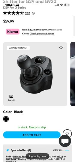 Logitech Shifter for g920/G923/G29