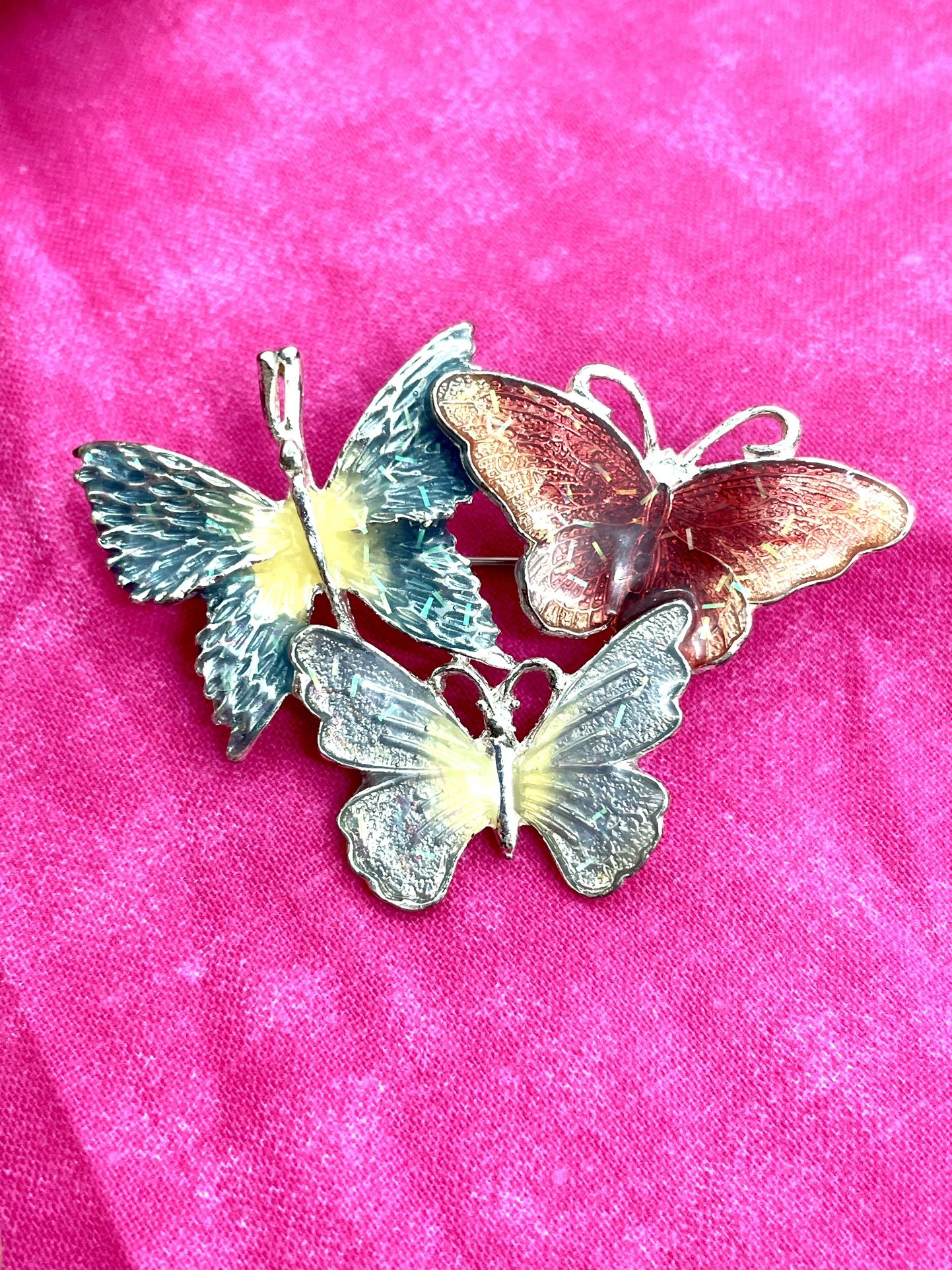 Trio Of Butterflies Brooch