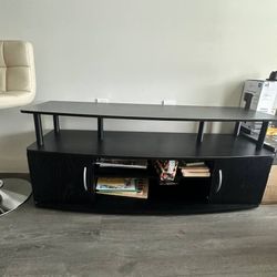 TV stand with two closing shelves
