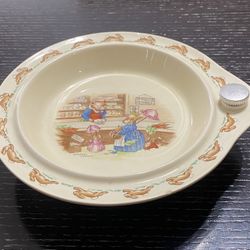 Vintage Royal Boulton Barbara Vernon Bunnykins Mr Piggly Store Hot Water Bowl