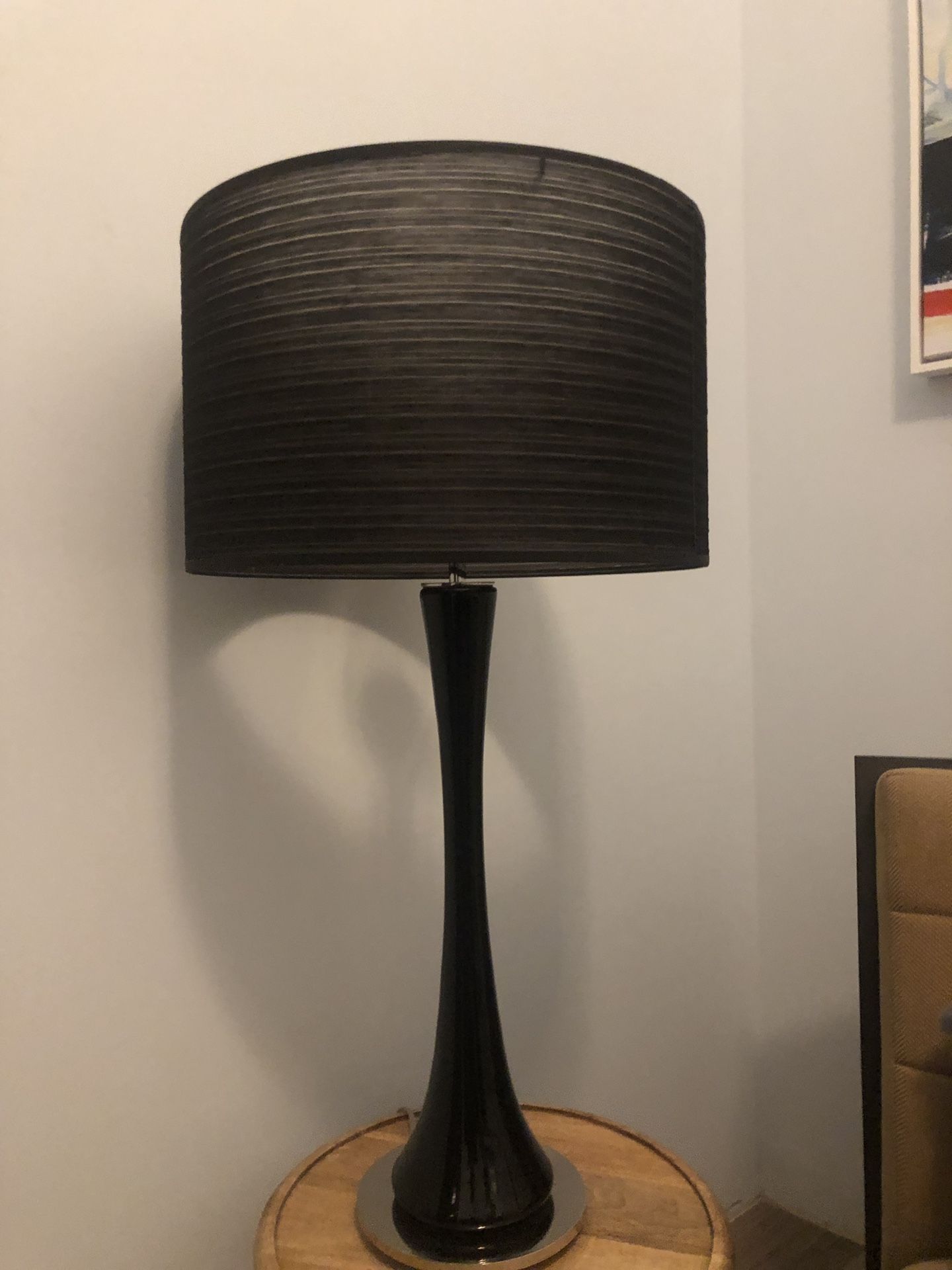 Macy’s black table lamp