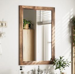 Wooden Rectangular Mirror