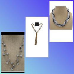 Lot 3 Thalia Sodi,Coldwater Creek, White House Black Market Necklaces Retail $95