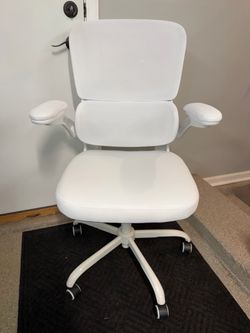 Brand New White Mesh Tall Back Ergonomic Office Chair w/Flip Up Armrests & Adjustable 3D Lumbar