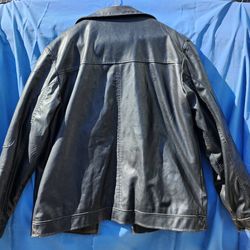 Leather motorcycle jacket