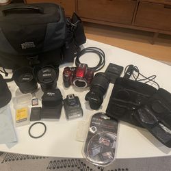 Nikon D5200 DSLR w/ 3 Lenses & Equipment 