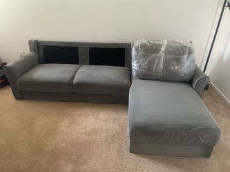 L-shape couch / black grey color