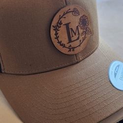 Hats Personalized Real Leather Patch