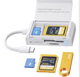 Brand: HOURUNTAIL SD/TF Card Reader USB Type C with SD Card Storage&USB 3.0 Card Adapter SD Memory Card Reader for i Phon15 16/Android Phone/Pad/PC/La