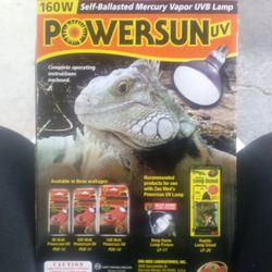 Powersun Uv 160w Light Bulb. For Reptials. Brand New. Still Sealed. 