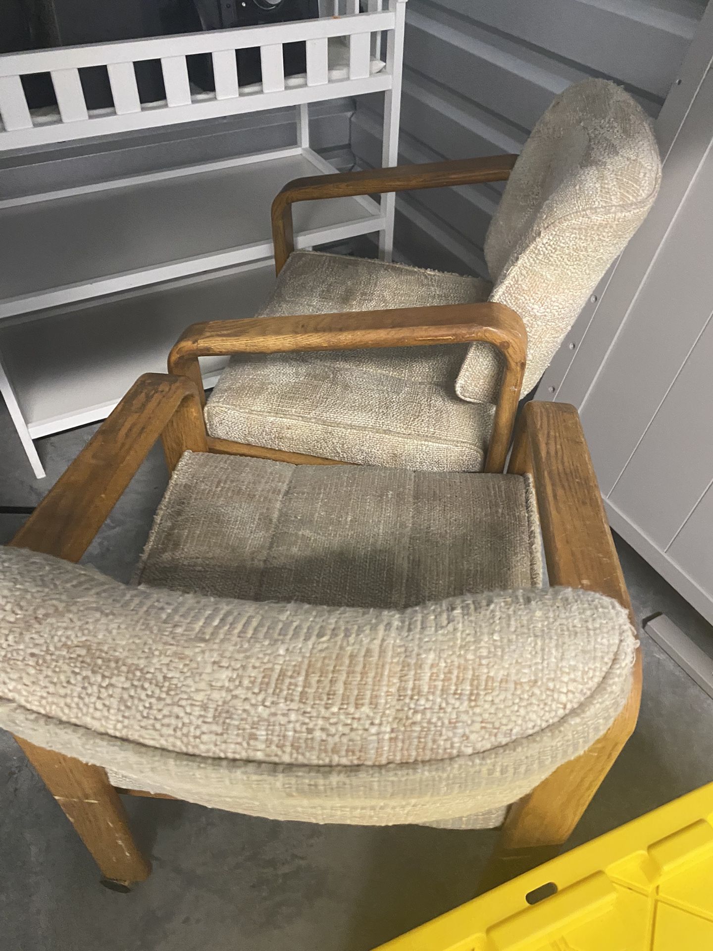 Vintage Dining Table And Rolling Chairs