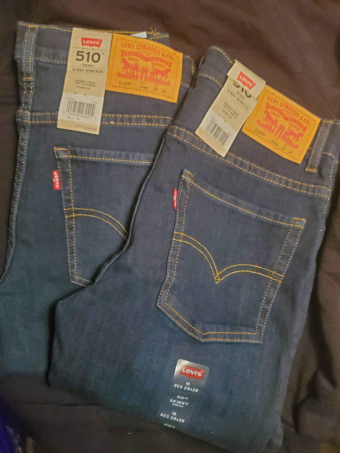 Boys Levi's 510 skinny- 4 way stretch