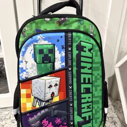 New Minecraft Backpack With Wheels 