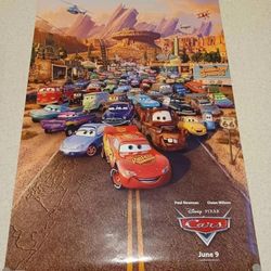 Disney Pixar CARS double sided movie poster