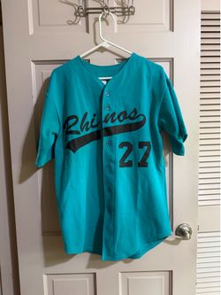 Vtg. Teamwork Athletic Apparel Men’s Baseball Uniform Top Size Med.  Rhinos #27