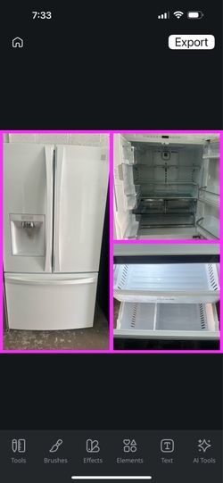 White 36 wide Counterdepth Refrigerator