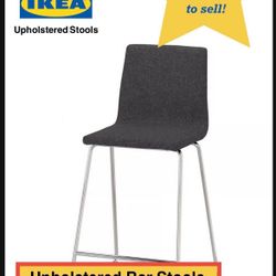 🔥 MOVING SALE! Pair of IKEA Bar Stools - Dark Gray 