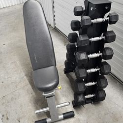 Weights With Rack And Bench 