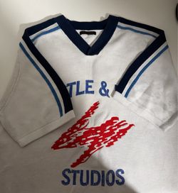 ZARA Men's Knit Hockey Jersey "Hustle & Rush Studios" - Size M