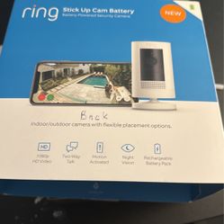 RING STICK UP SECURITY CAM WITH BATTERY