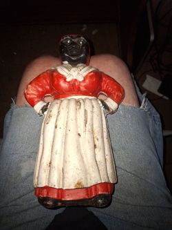 Vintage Cast Iron Mammy Figure