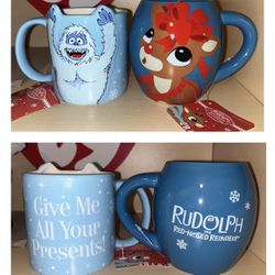BIOWORLD Rudolph The Red Nosed Reindeer MUG SET x2 (NWT)