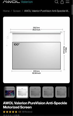 AWOL Valerion PureVision Anti-Speckle Motorized Screen