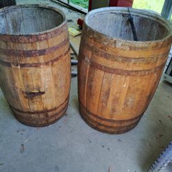 Antique Wooden Barrels 