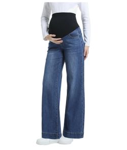 Wide Leg Maternity Jeans with Belly  M Band new