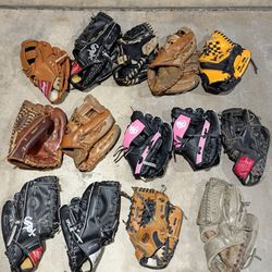 Used Baseball Gloves For Children 