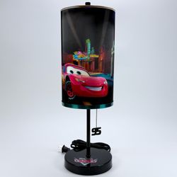 Disney Pixar Cars 2 Bedroom Lamp Children’s 18” Lightning McQueen Doc Hudson