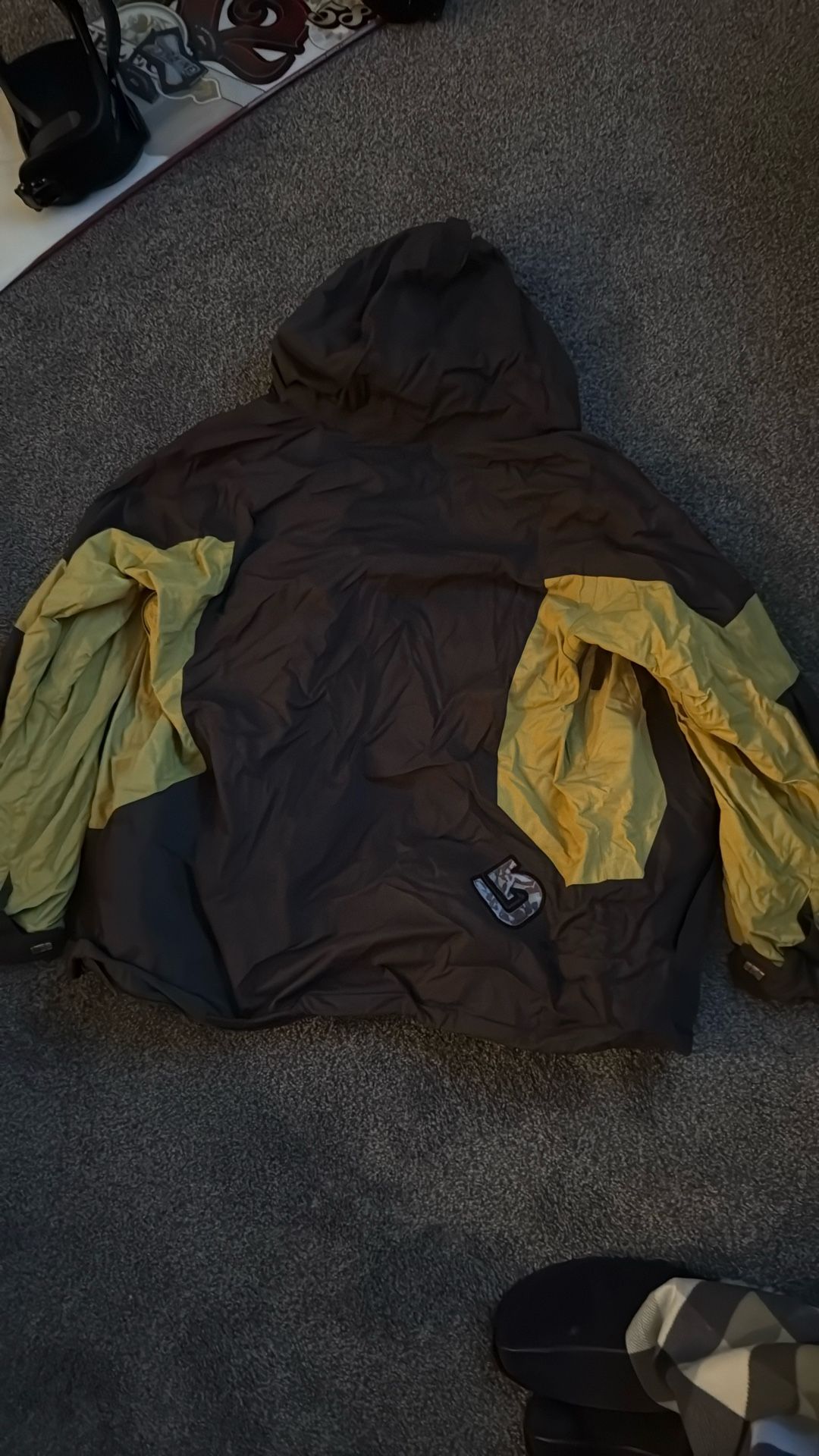 Vintage Brown and Yellow Burton Snowboard Jacket