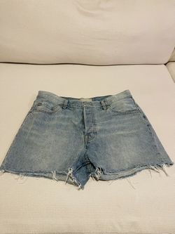 Women’s Everlane The Relaxed 90's High Rise Cut-off Denim Jean Shorts Size 30