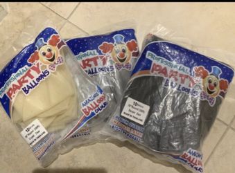 Latex balloons 36”bags of 10 pcs 15 dlls each