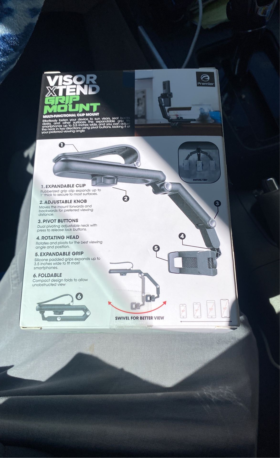 Cellphone Visor Clip Holder