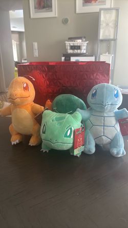 OBO shiny starter pokemon plush new with tags
