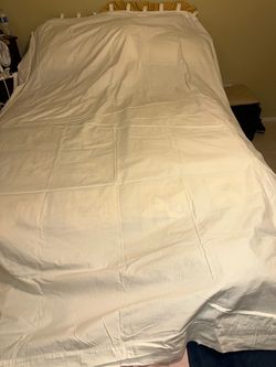Beige / Cream 100% Cotton Tab-Top Light Filtering Curtain Panel – 90” W x 104” L