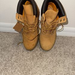 Timberland Premium 6-Inch Waterproof Boots Wheat Nubuck Men's Size 11 M 10061