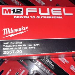Milwaukee M12 3/8” Ratchet  55ft-Lbs