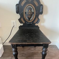 Antique  Ebonized Gothic Rivival Chair 
