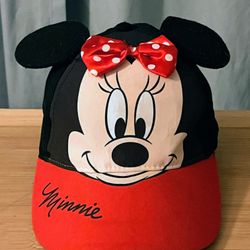 Disney Minnie Mouse Ears Hat Toddler Girls Cap with 3D BOW