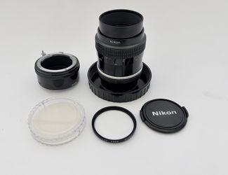 Nikon Nikkor Non-AI 55mm f3.5 Micro Lens w/ PK-3 Extension Tube & L37 Filter