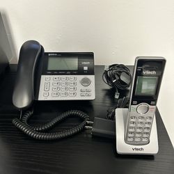 VTech CS6949 DECT 6.0 Standard Phone System W/ Cordless Phone - Black, Silver