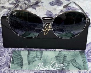 Maui Jim Opihi Sunglasses Polarized Titanium Silver New