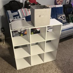 White 9 Shelf Cubby Unit 