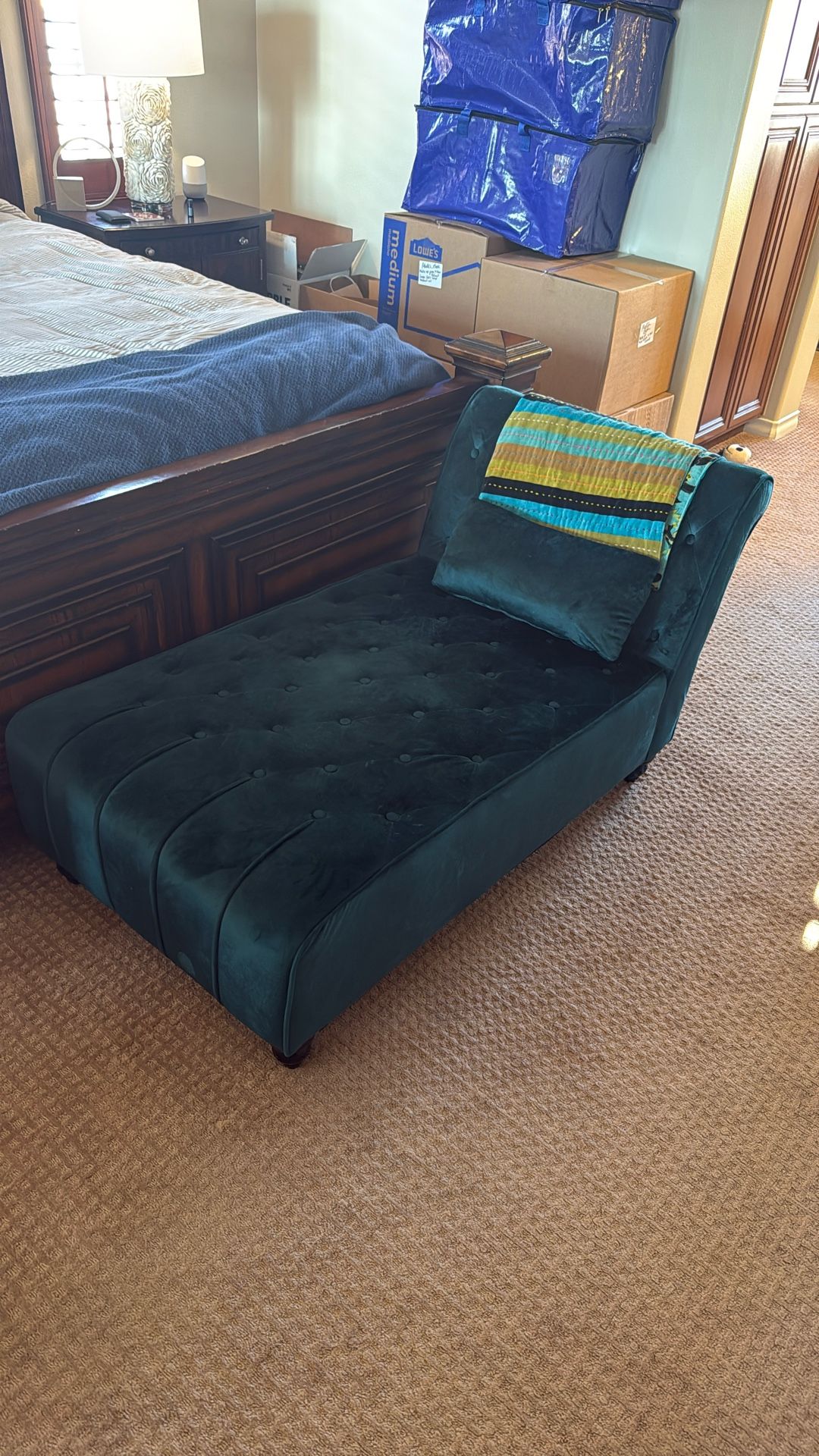 Turquoise Chaise Lounge