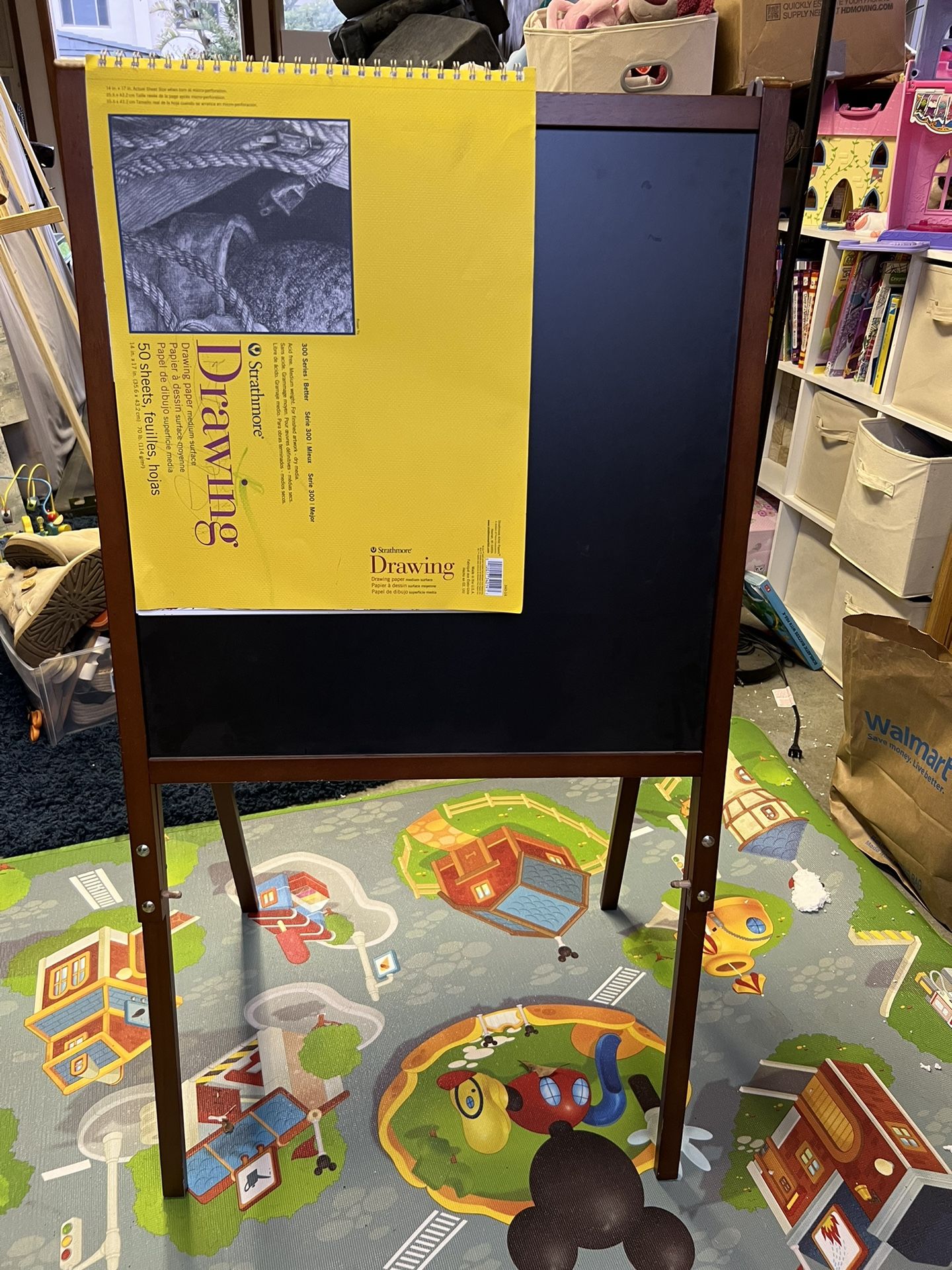 Drawing/chalk Board Wood Easel